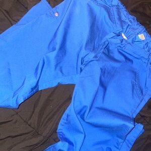 Blue scrub pants